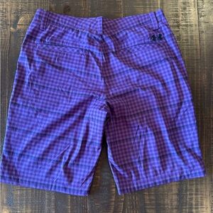 Under Armour Men's Purple Plaid Athletic Shorts